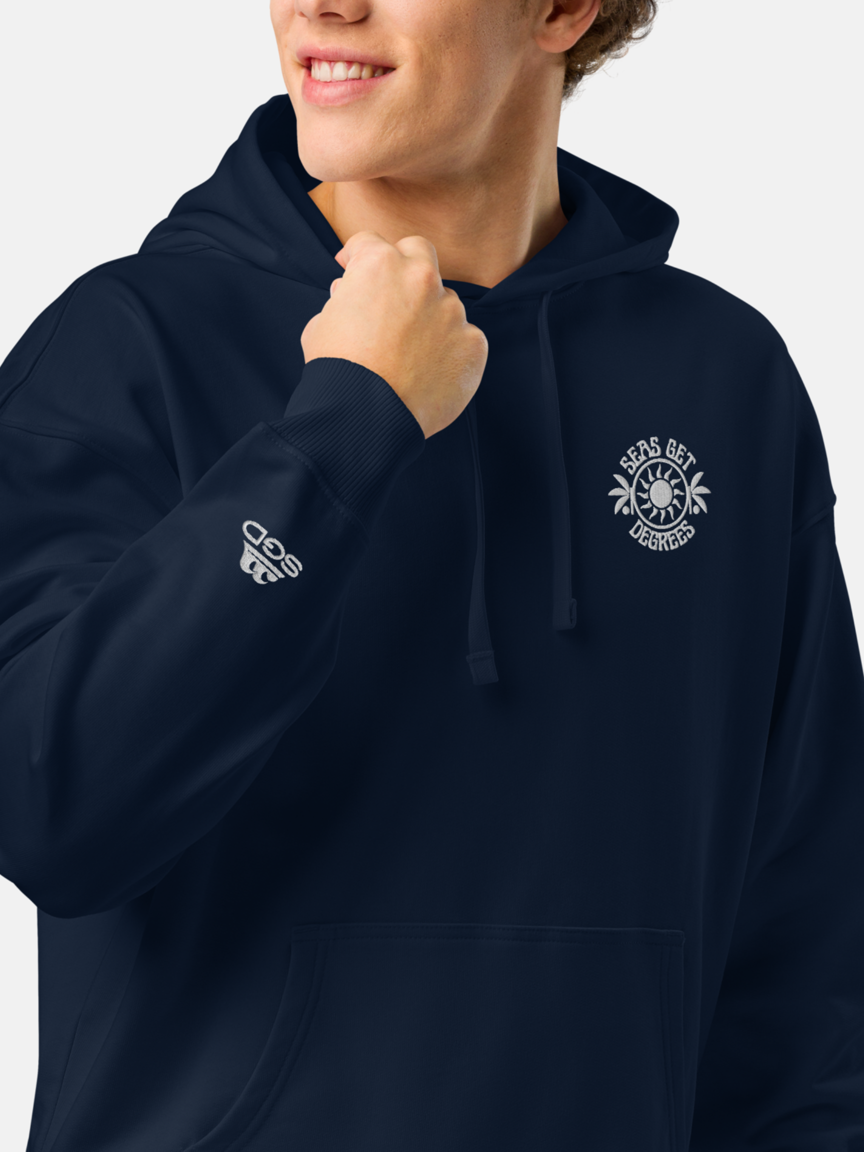 Chase the Sun Oversized Embroidered Hoodie by Seas Get Degrees