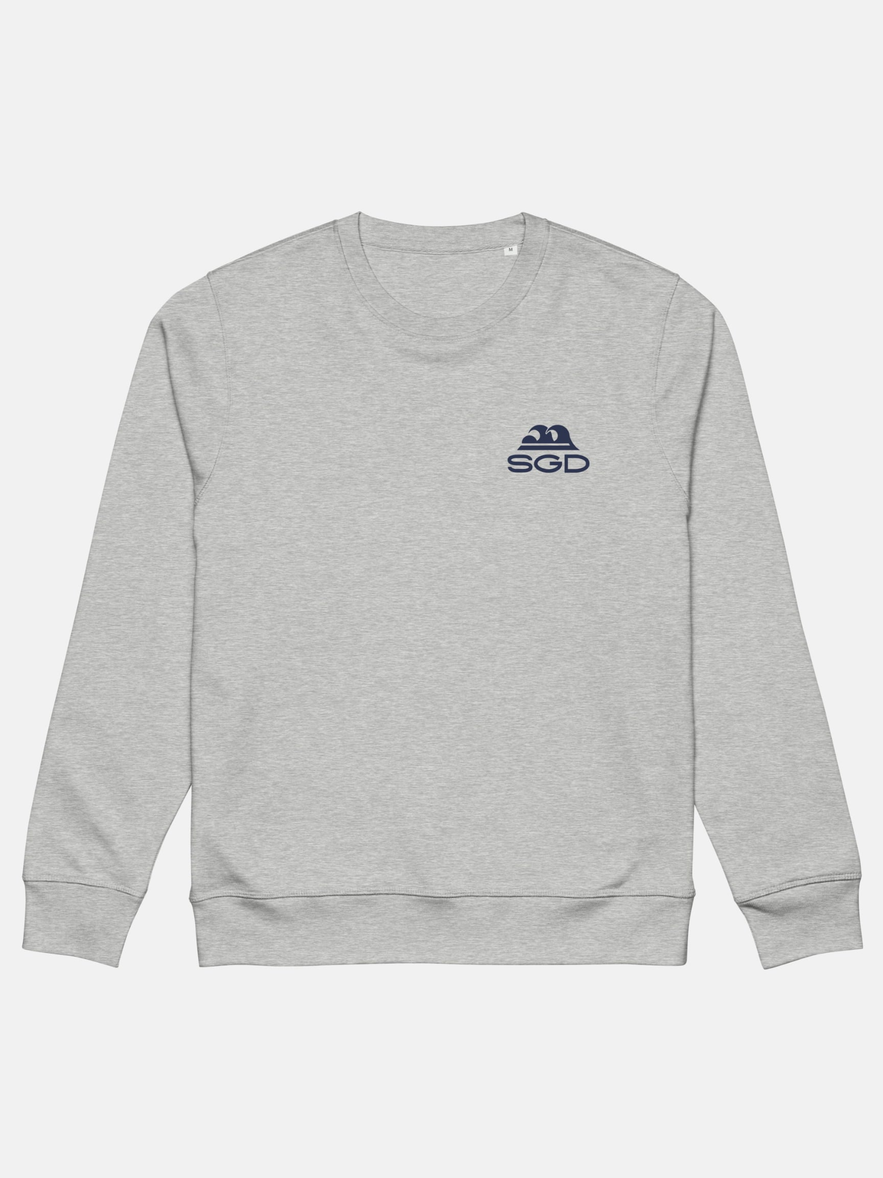 Easy Enough Roller Sweatshirt flat lay front in heather grey — Seas Get Degrees