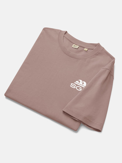 Endless Wave Tee folded flat lay in kaffa coffee — Seas Get Degrees