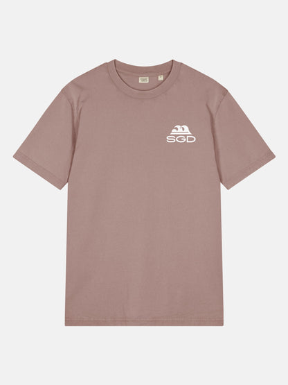 Endless Wave Tee front view in kaffa coffee — Seas Get Degrees coastal graphic tee