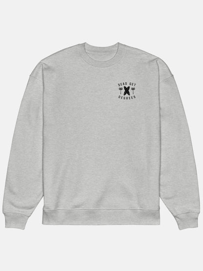 Keepn' Coastal Oversized Sweatshirt flat lay front in heather grey — Seas Get Degrees