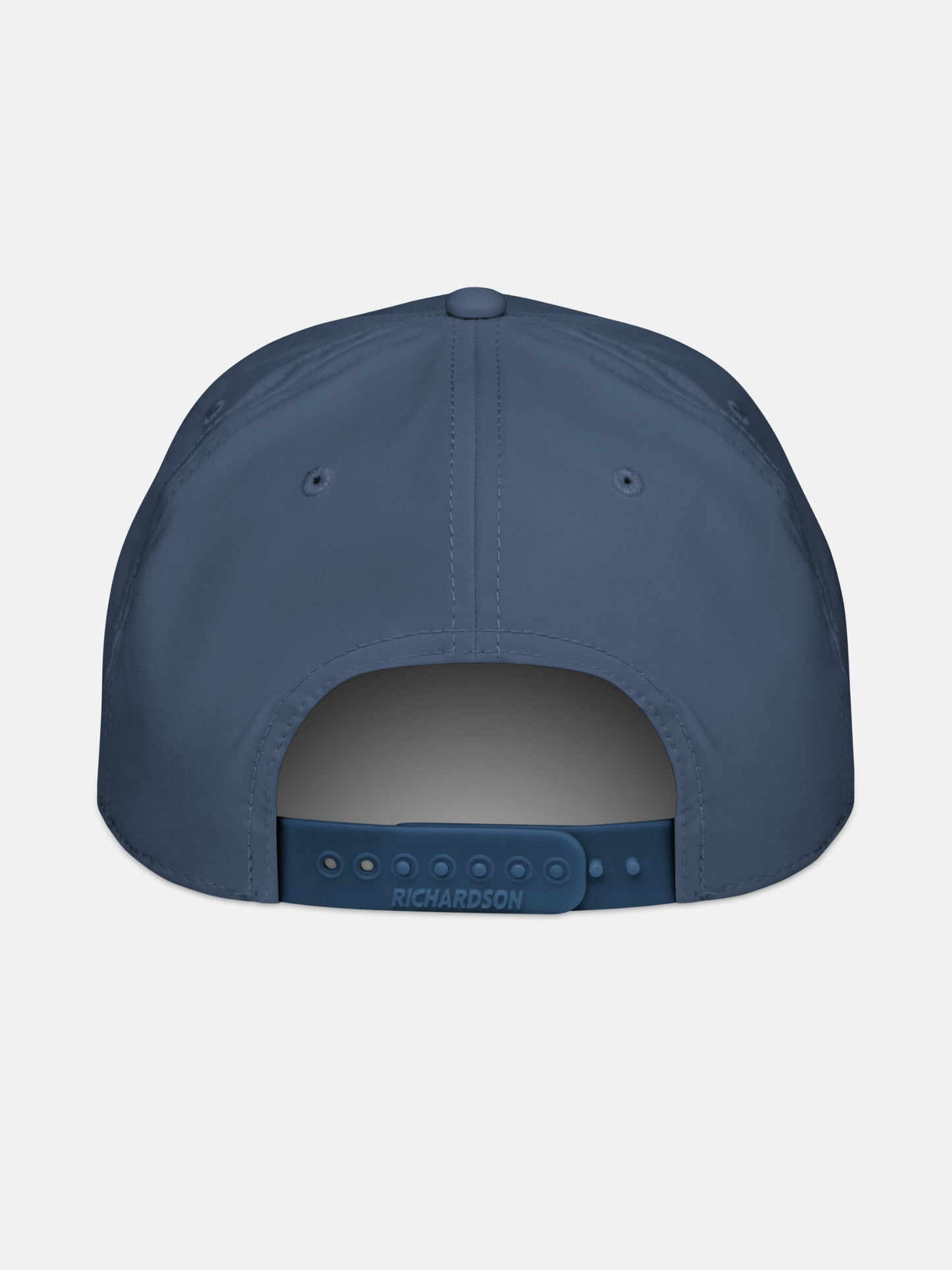Out There Rope Hat back view in light blue and white — Seas Get Degrees
