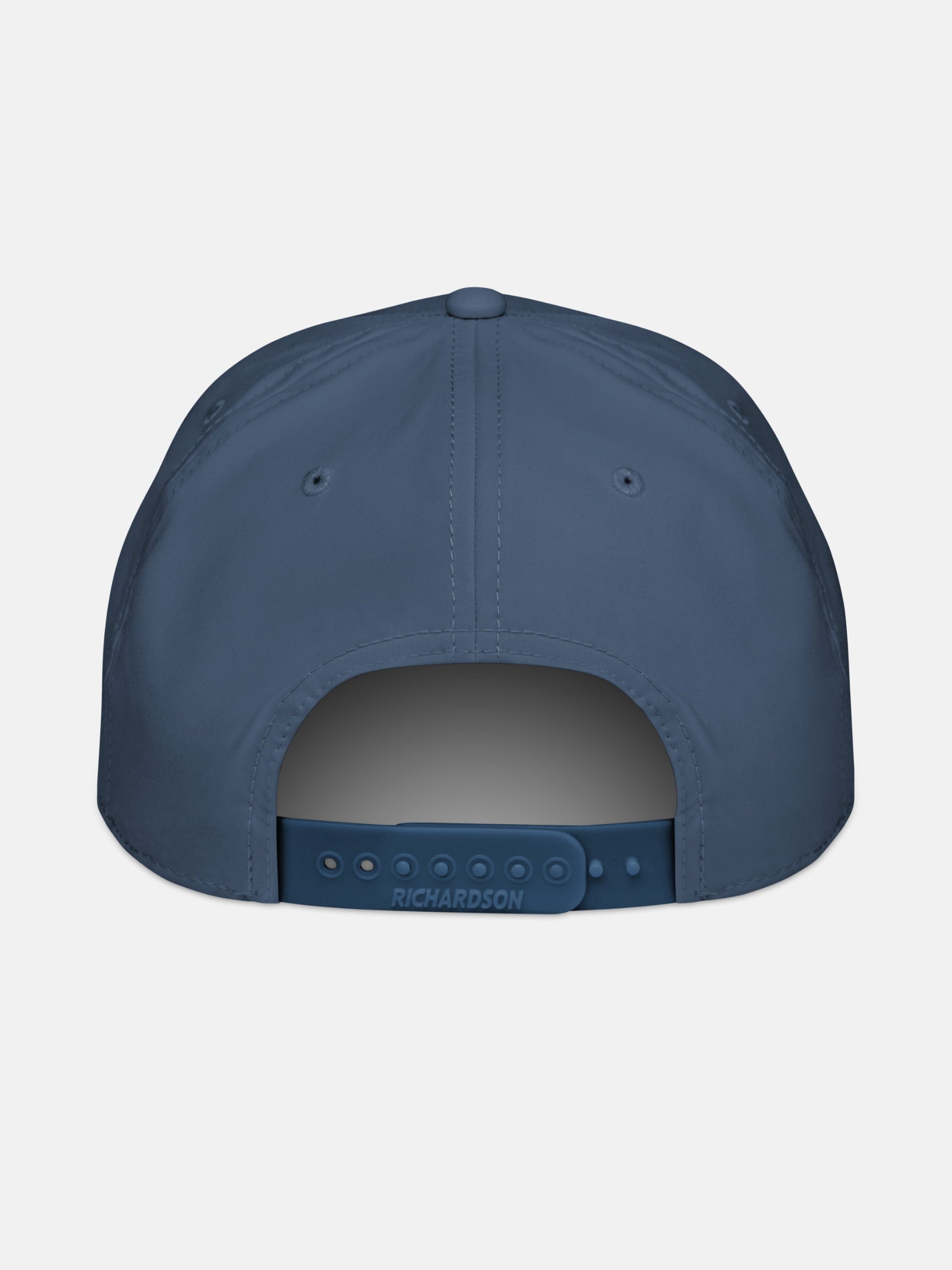 Out There Rope Hat back view in light blue and white — Seas Get Degrees