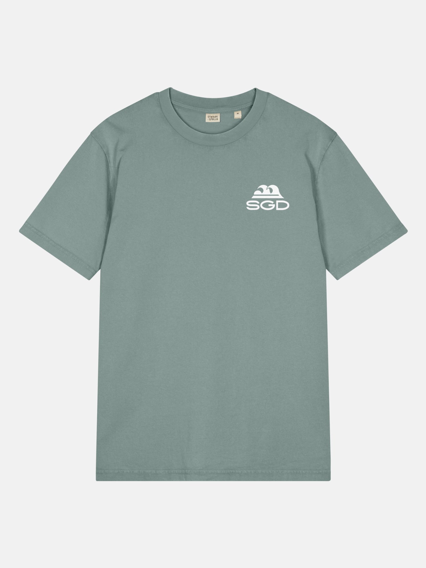 Stay Salty Tee front view in green bay — Seas Get Degrees coastal graphic tee
