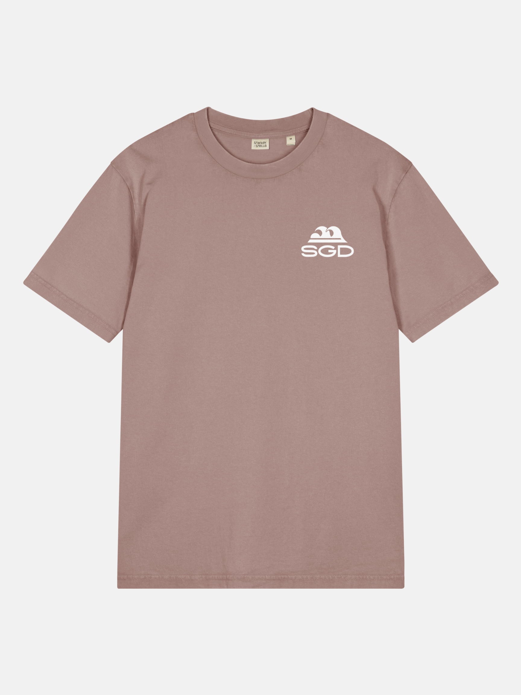 Stay Salty Tee front view in kaffa coffee — Seas Get Degrees coastal graphic tee