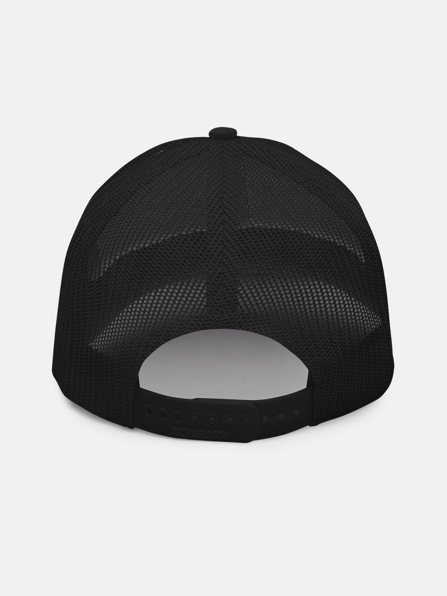Swell SGD Trucker Hat back view in black — Seas Get Degrees
