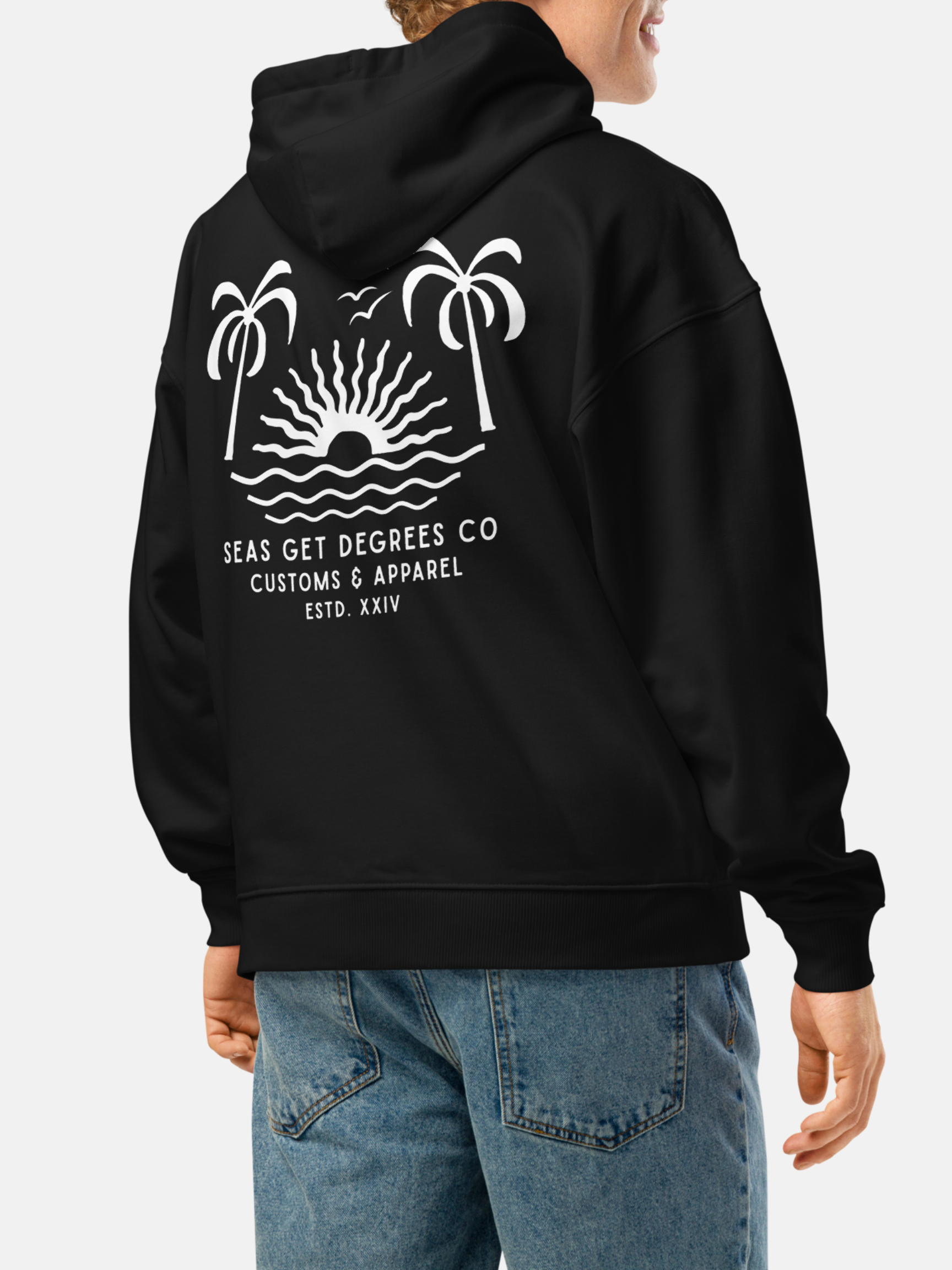 'Til Last Wave Oversized Hoodie by Seas Get Degrees