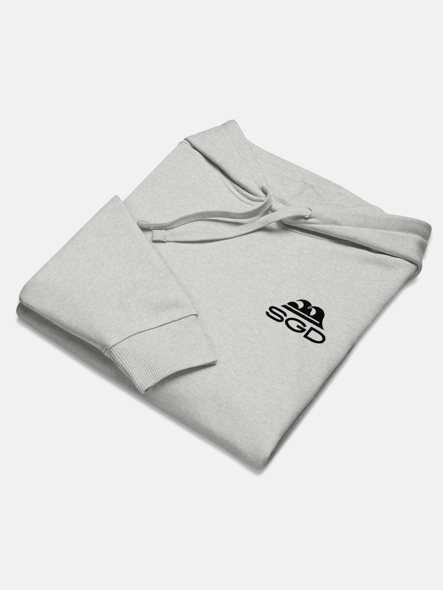 Til Last Wave Oversized Hoodie folded flat lay in heather grey — Seas Get Degrees